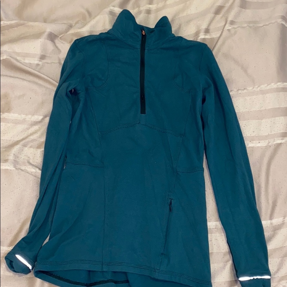 Green lululemon half zip